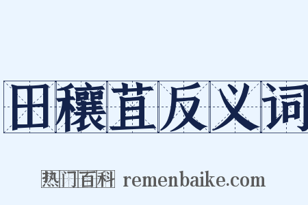 田穰苴反义词是什么意思的图片